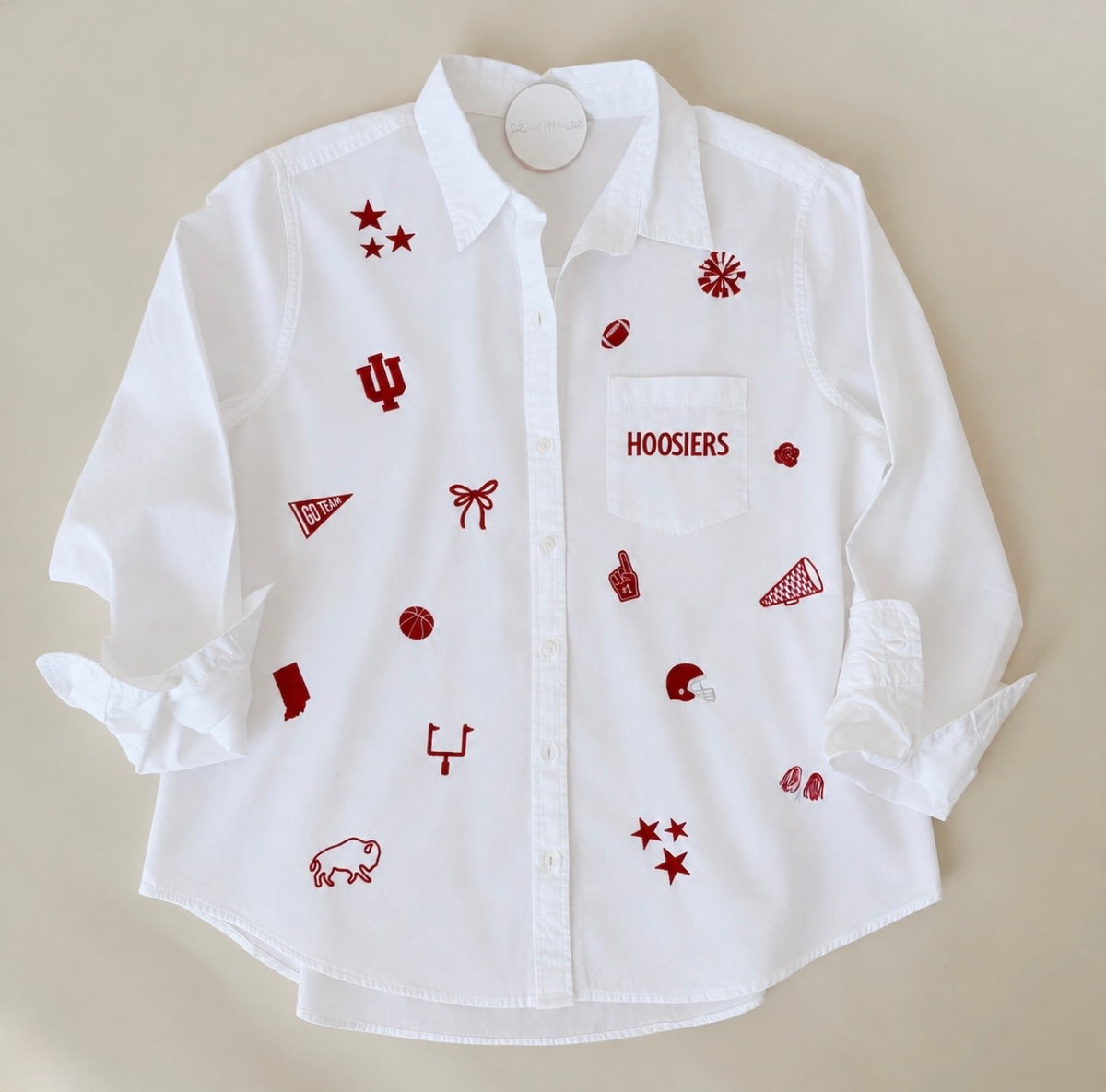 Game Day Custom Embroidered Button Down Shirt
